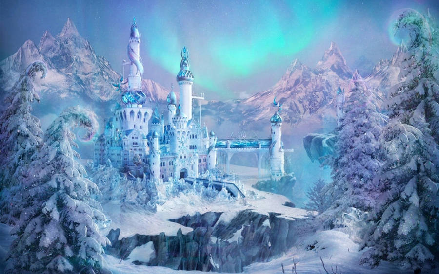 Snow Queen Frozen Castle Wallpaper