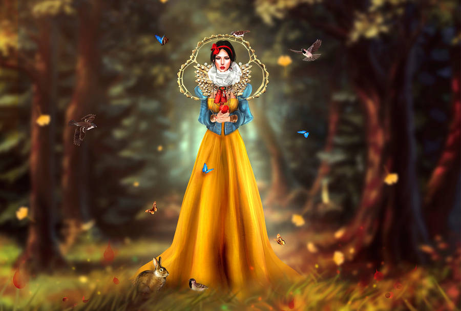 Snow White And The Seven Dwarfs Fanwork Wallpaper