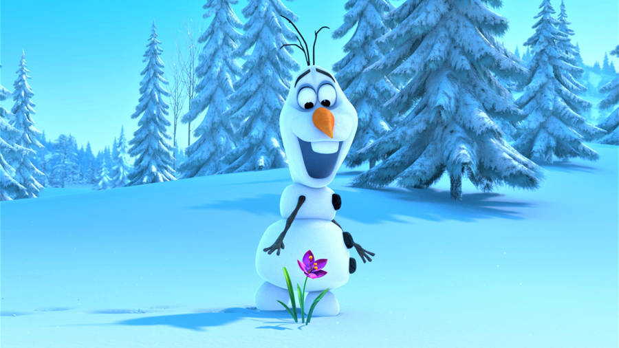 Snowman Olaf In Frozen Wallpaper