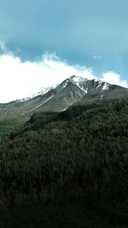 Snowy Dark Mountain Iphone Wallpaper