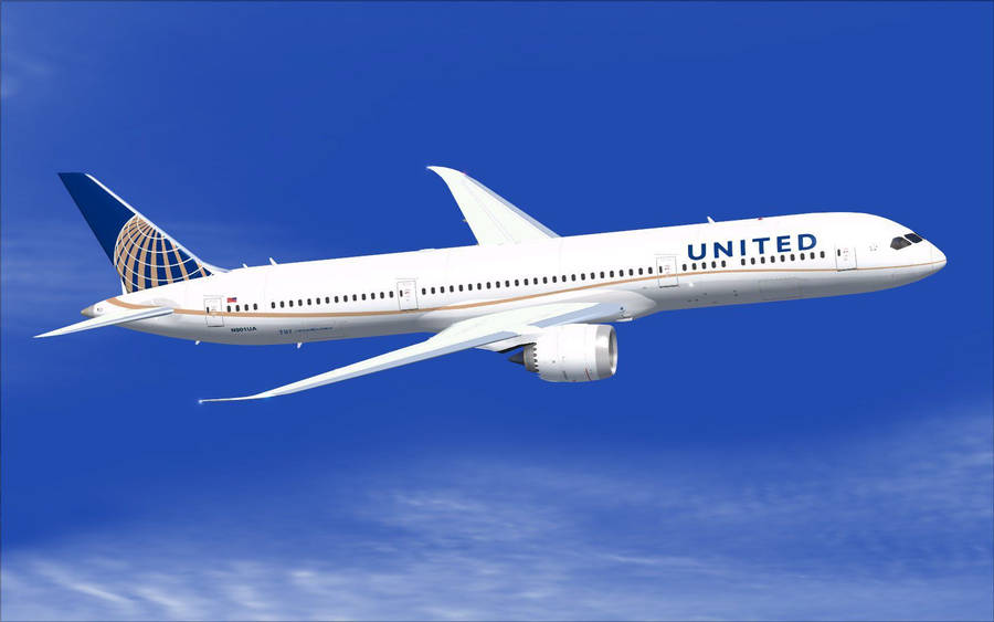 Soaring United Airlines Plane Wallpaper