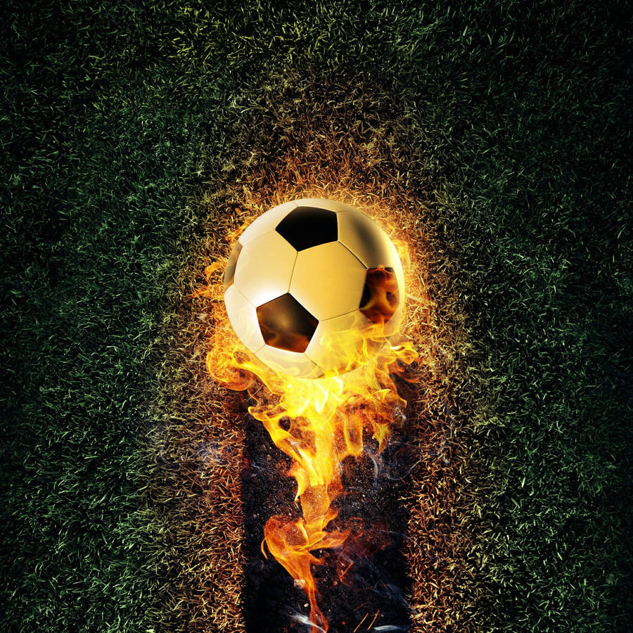 Soccer Ball On Fire Wallpaper