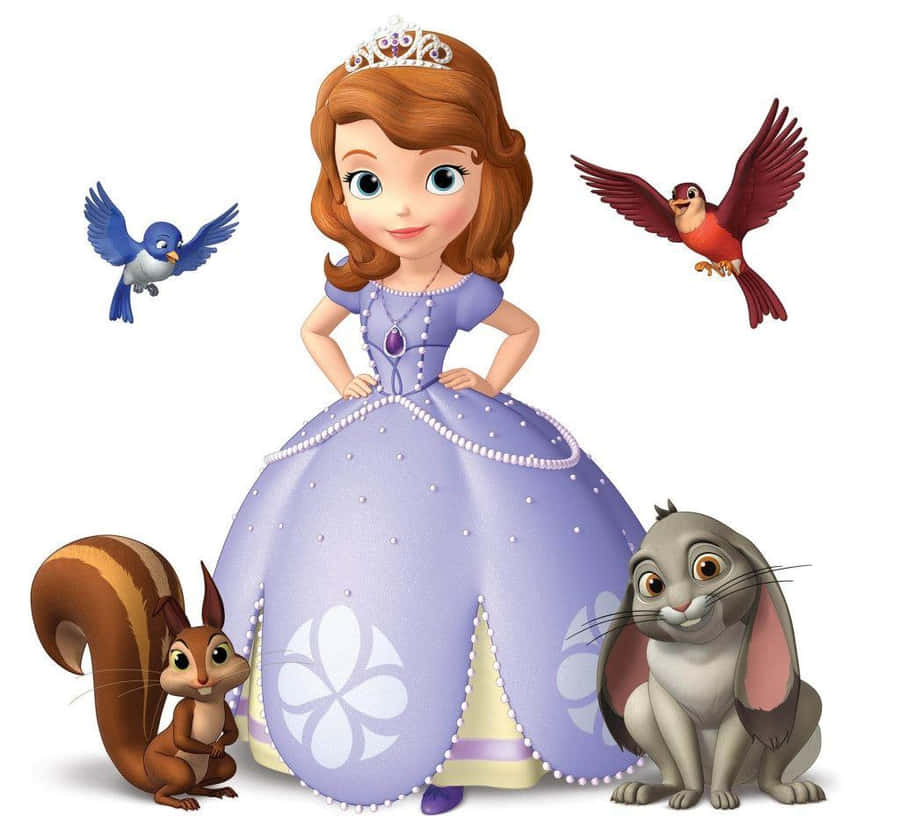 Sofia The First Enjoying A Beautiful Day In Enchancia Wallpaper