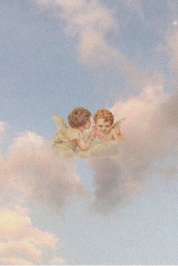 Soft Aesthetic Angels Wallpaper