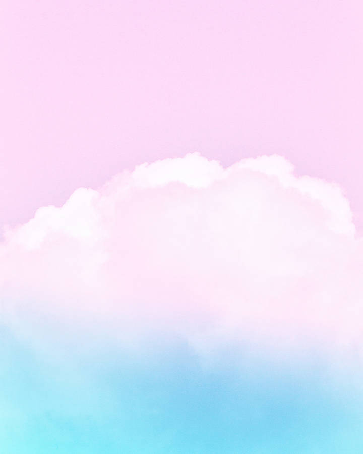 Soft Blue And Pink Cloud Iphone Wallpaper