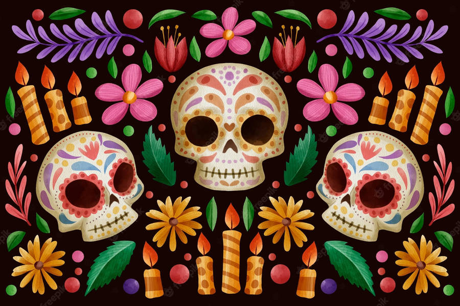 Soft Colors For Day Of The Dead Wallpaper