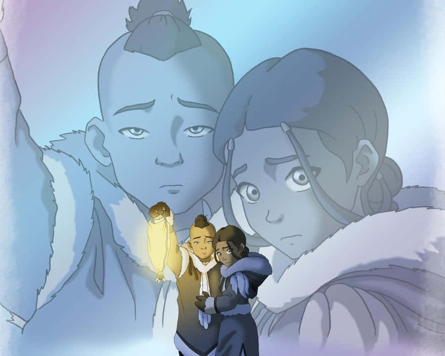 Sokka And Katara Digital Art Wallpaper