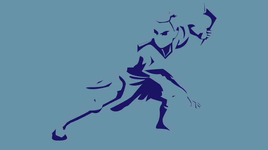 Sokka Blue Outline Wallpaper