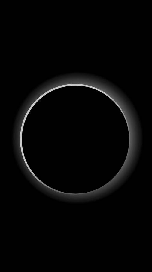 Solar Eclipse Minimalist Black Phone Wallpaper