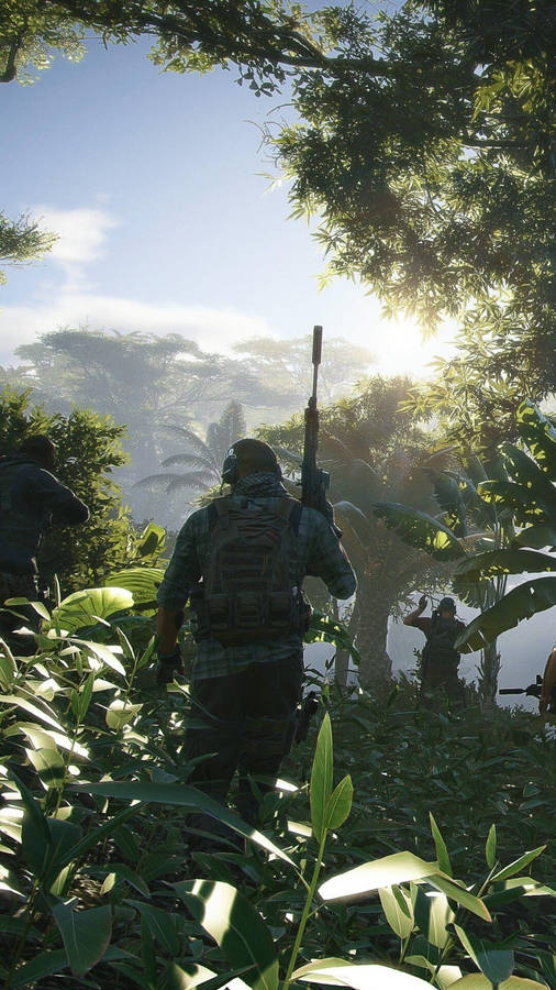 Soldier In The Jungle Iphone Wallpaper