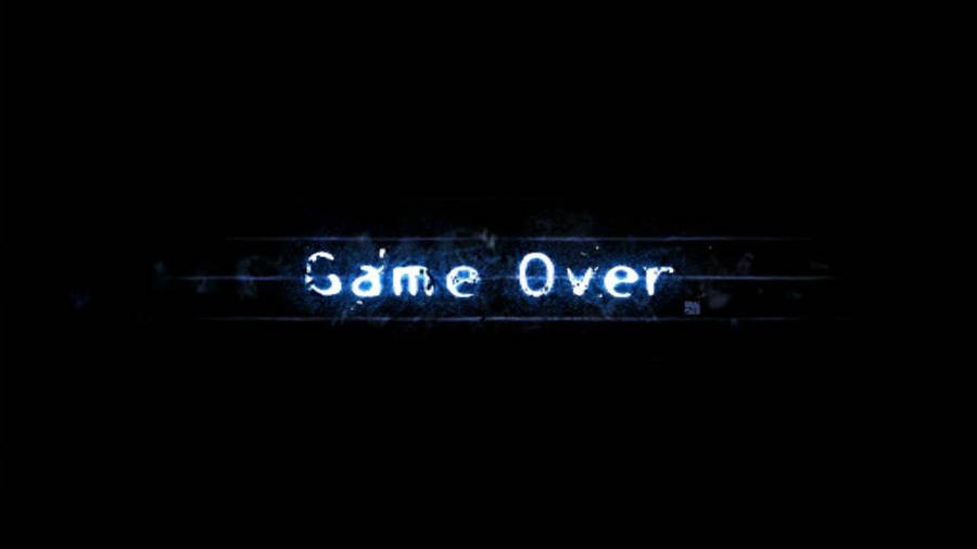 Solid Black 4k Game Over Wallpaper