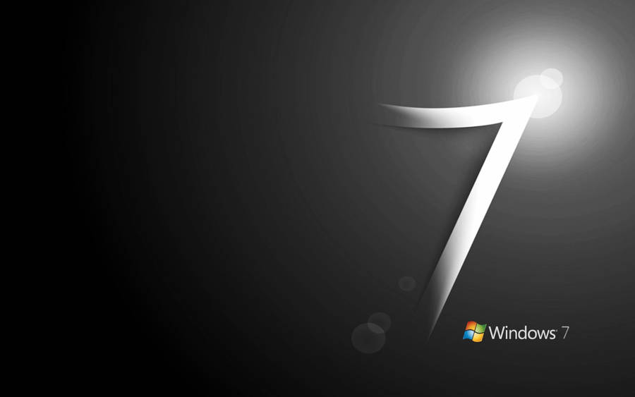 Solid Black 4k Windows 7 Logo Wallpaper