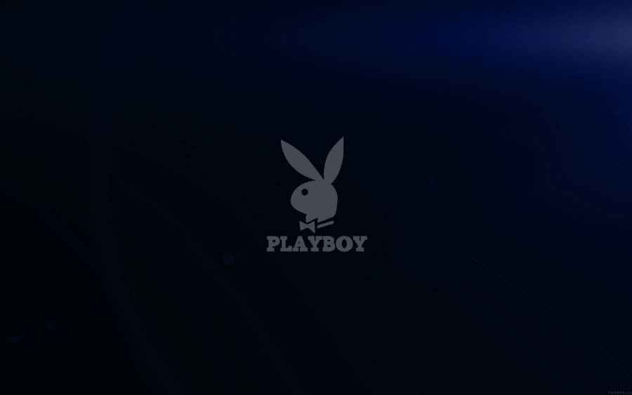 Solid Dark Blue Playboy Logo Wallpaper
