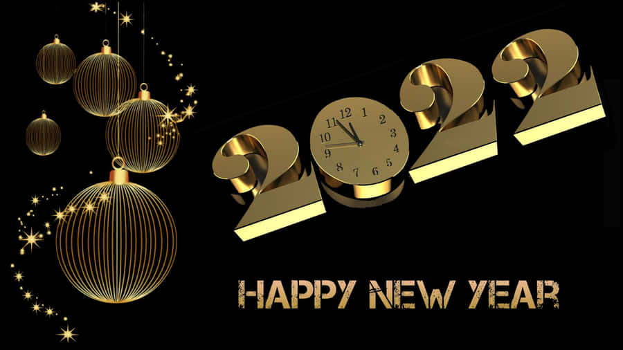 Solid Gold New Year 2022 Wallpaper