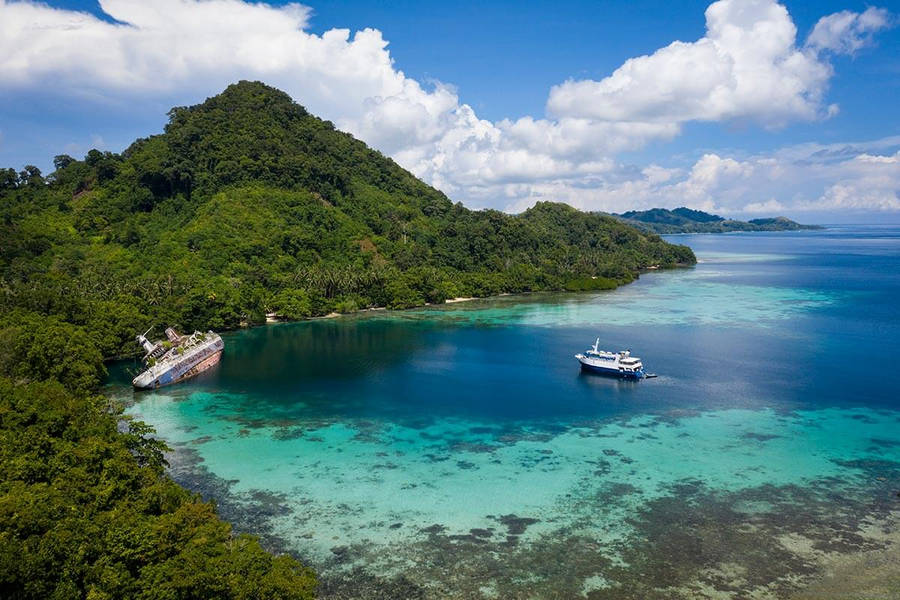 Solomon Islands Mountains And Boats Wallpaper