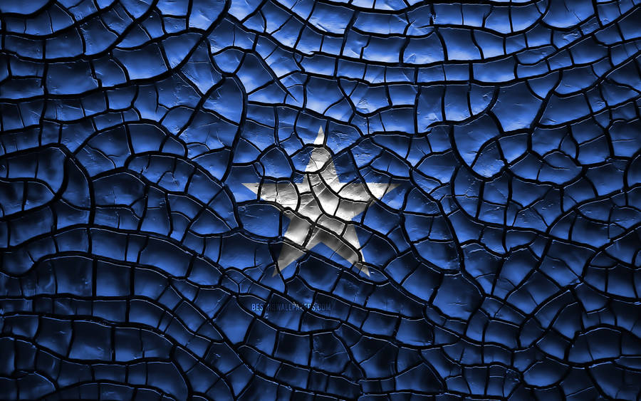 Somalia Flag Cracked Texture Wallpaper