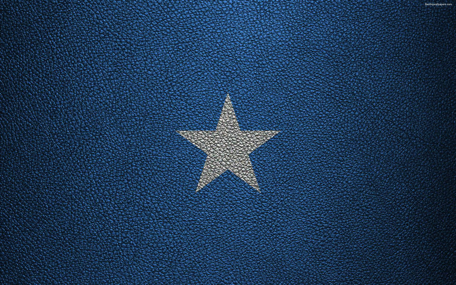 Somalia Flag Leather Effect Wallpaper