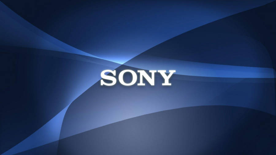 Sony Logo Dark Blue Abstract Background Wallpaper