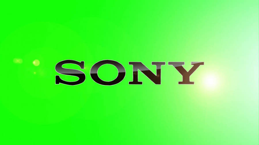 Sony Logo Neon Green Background Wallpaper