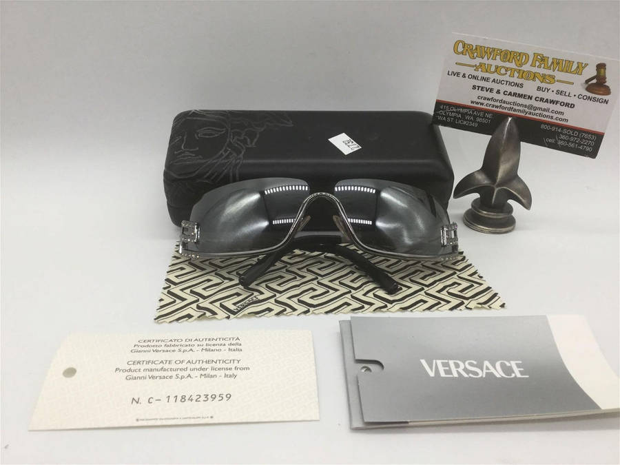 Sophisticated Versace Wrap Sunglasses Wallpaper