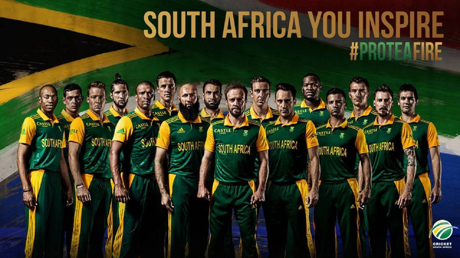 South Africa Cricket Team Poster Wallpaper