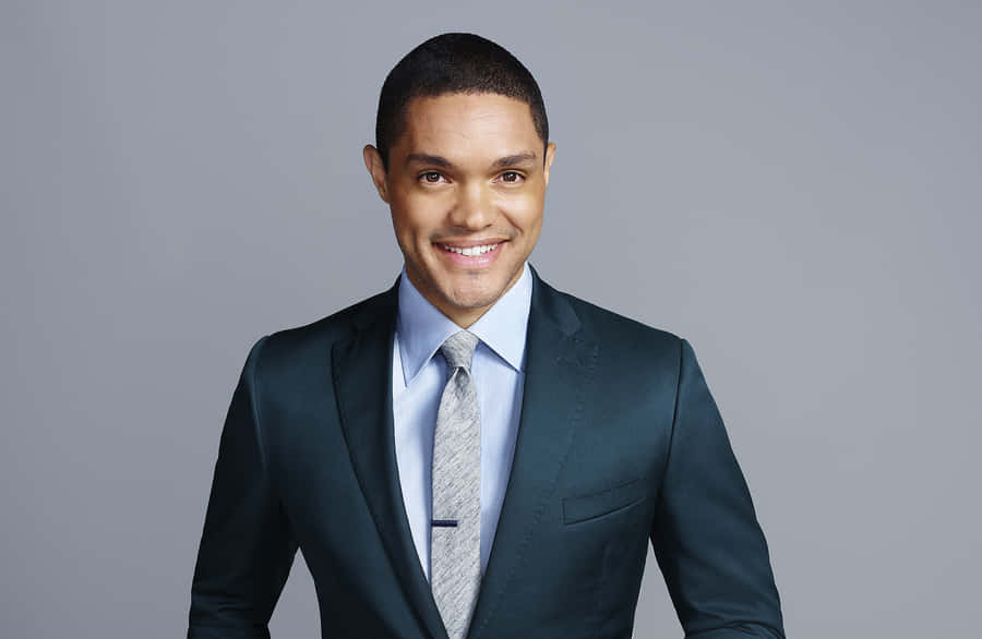 South African Comedian Trevor Noah In A Satin Men Suit Style Wallpaper