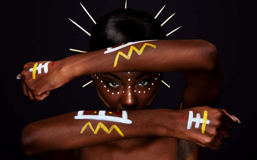 South African Woman Tribal Tattoo Wallpaper