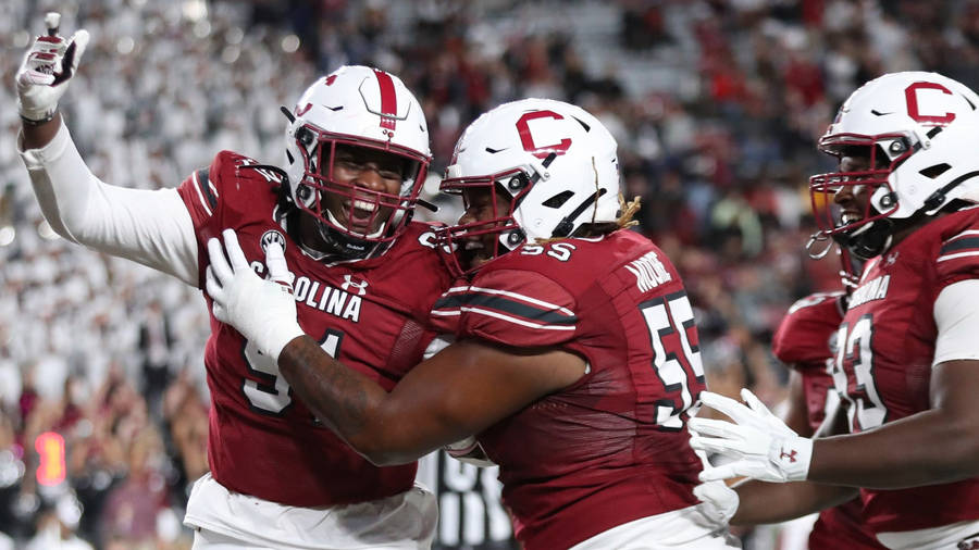 South Carolina Gamecocks Group Hug Red Team Wallpaper