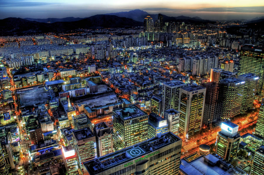 South Korea After Dark Wallpaper