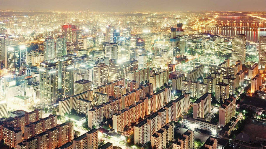 South Korea Bright Lights Wallpaper