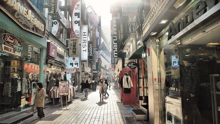 South Korean Streets Wallpaper