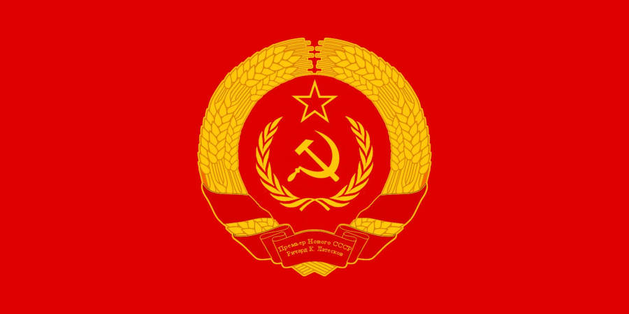 Soviet Union Flag In Circular Logo Wallpaper