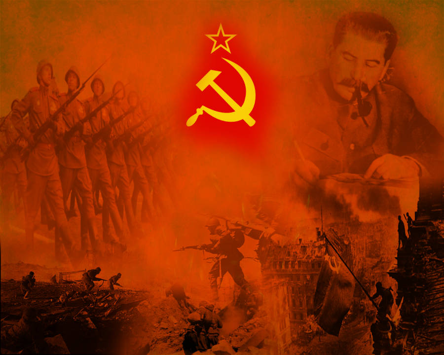 Soviet Union Flag In War Wallpaper