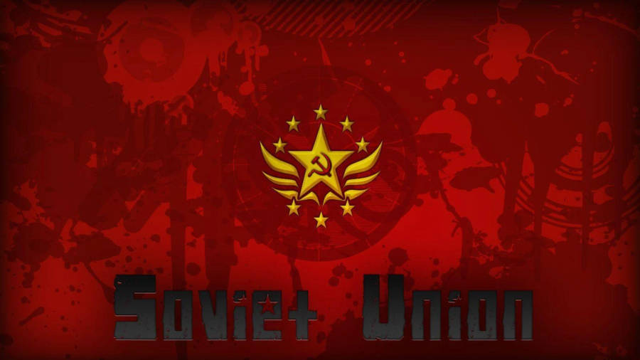 Soviet Union Flag Logo With Stars Wallpaper