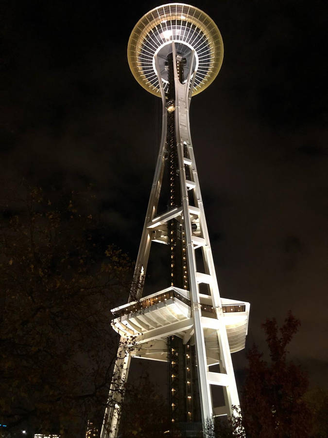 Space Needle White Needle Night Wallpaper