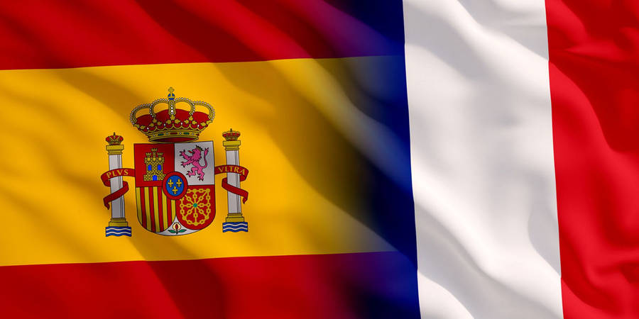 Spain Flag France Flag Wallpaper