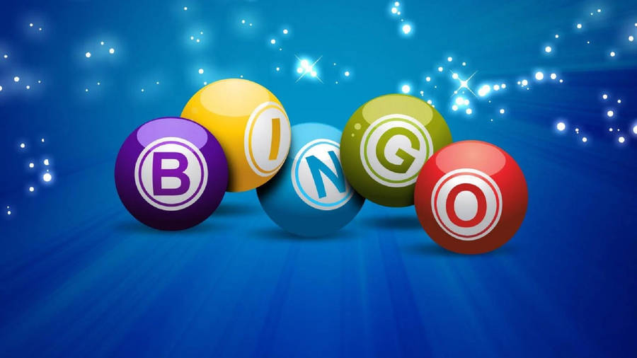 Sparkling Blue Bingo Balls Wallpaper