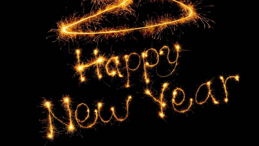 Sparkling Happy New Year Firework Wallpaper