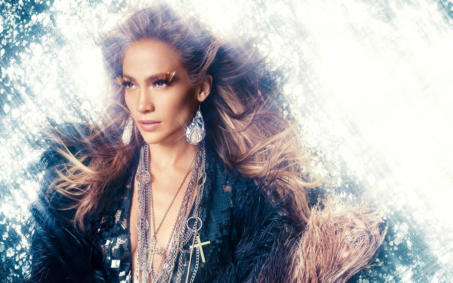 Sparkling Jennifer Lopez Art Wallpaper