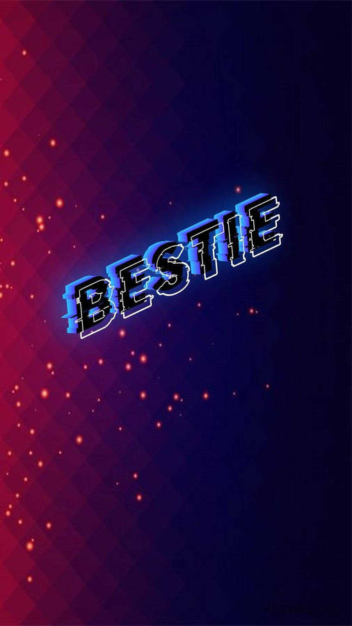 Sparkling Neon Bestie Wallpaper