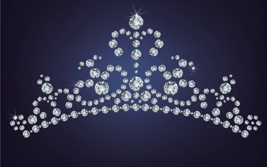 Sparkling Royal Rhinestones Crown Wallpaper