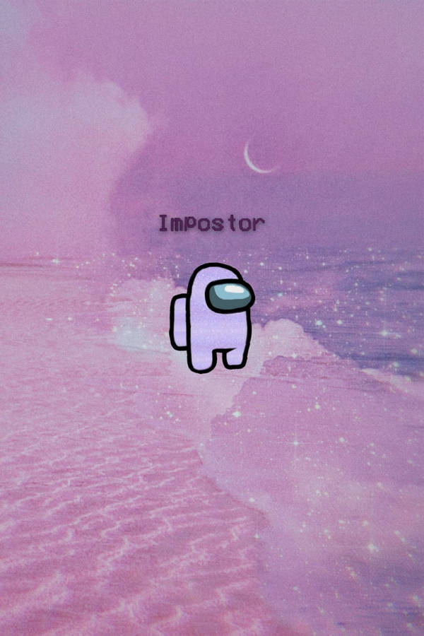 Sparkly Among Us Impostor Wallpaper