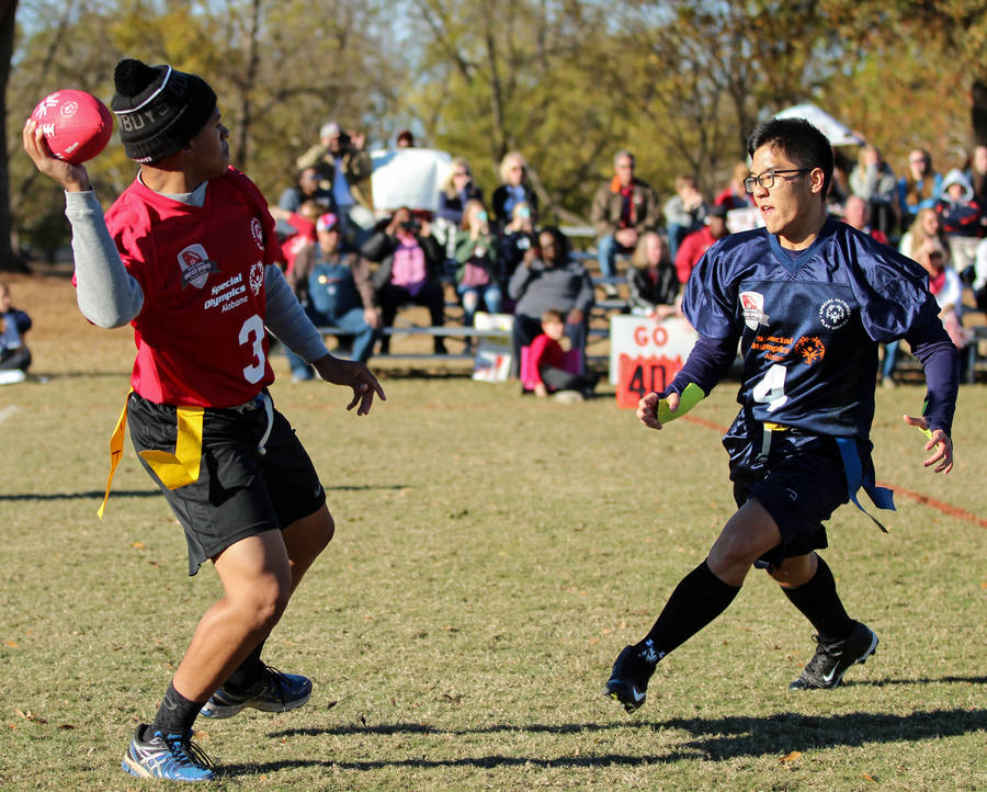 Special Olympics Flag Football Game At University Of Alabama Wallpaper