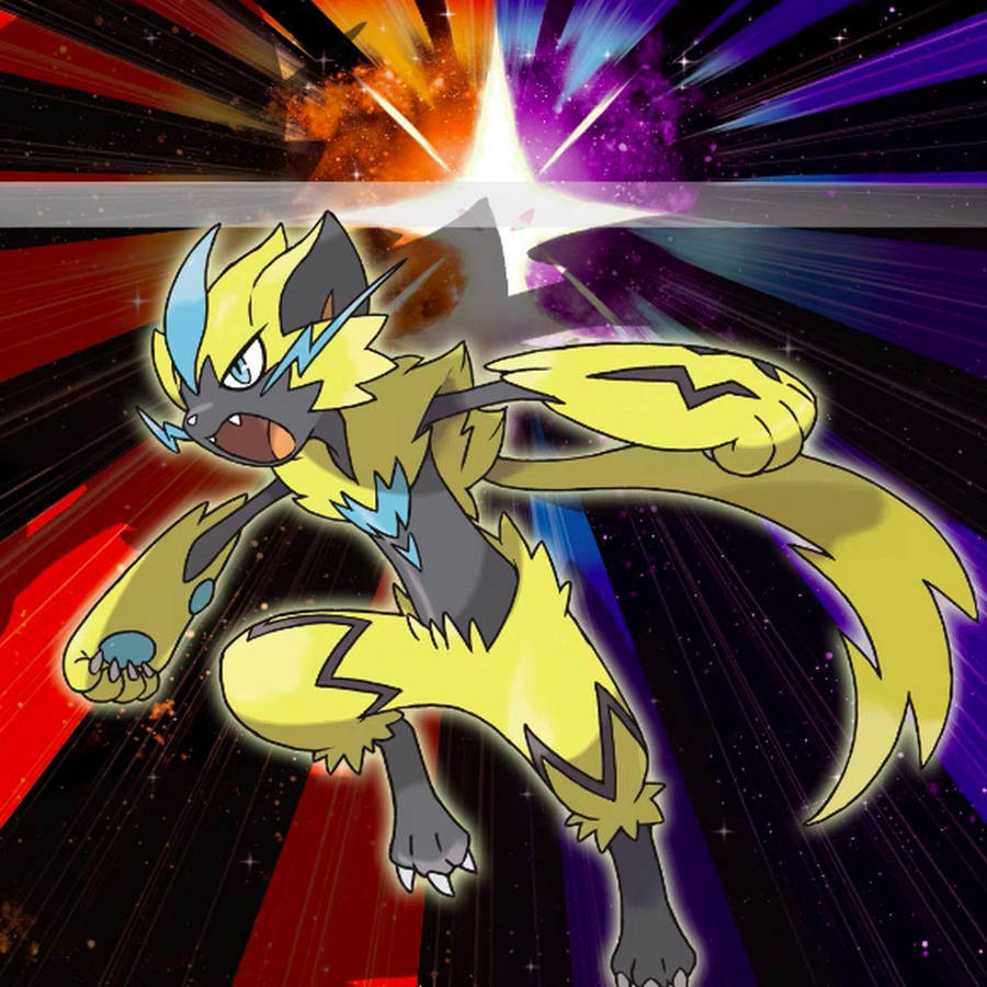 Spectacular Zeraora Radiating Energy Wallpaper