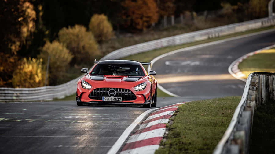 Speed Around The Track In The Mercedes Amg Gts Wallpaper
