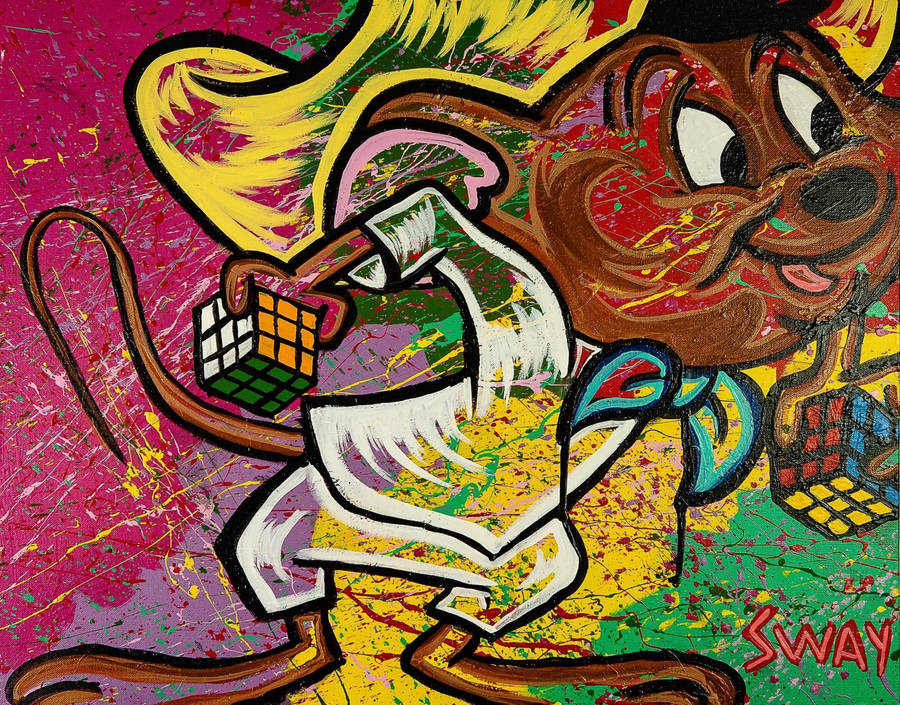 Speedy Gonzales Rubik Painting Wallpaper