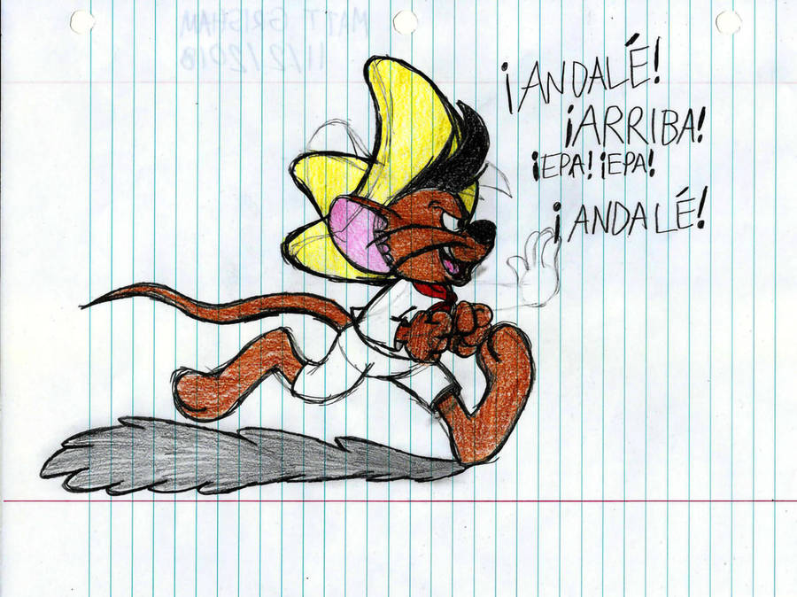 Speedy Gonzales Sketch Art Wallpaper