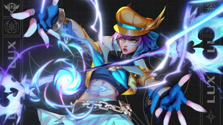 Spellbinding Lux Leagueof Legends Artwork Wallpaper