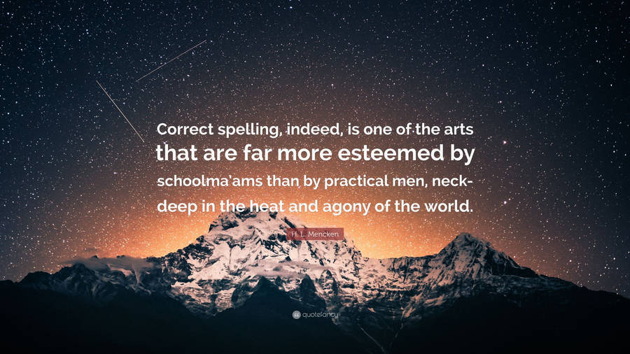 Spelling Quote With Indeed Word Wallpaper