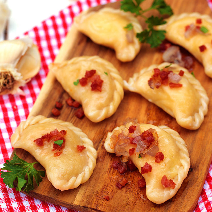 Spicy Pierogi Dish Wallpaper